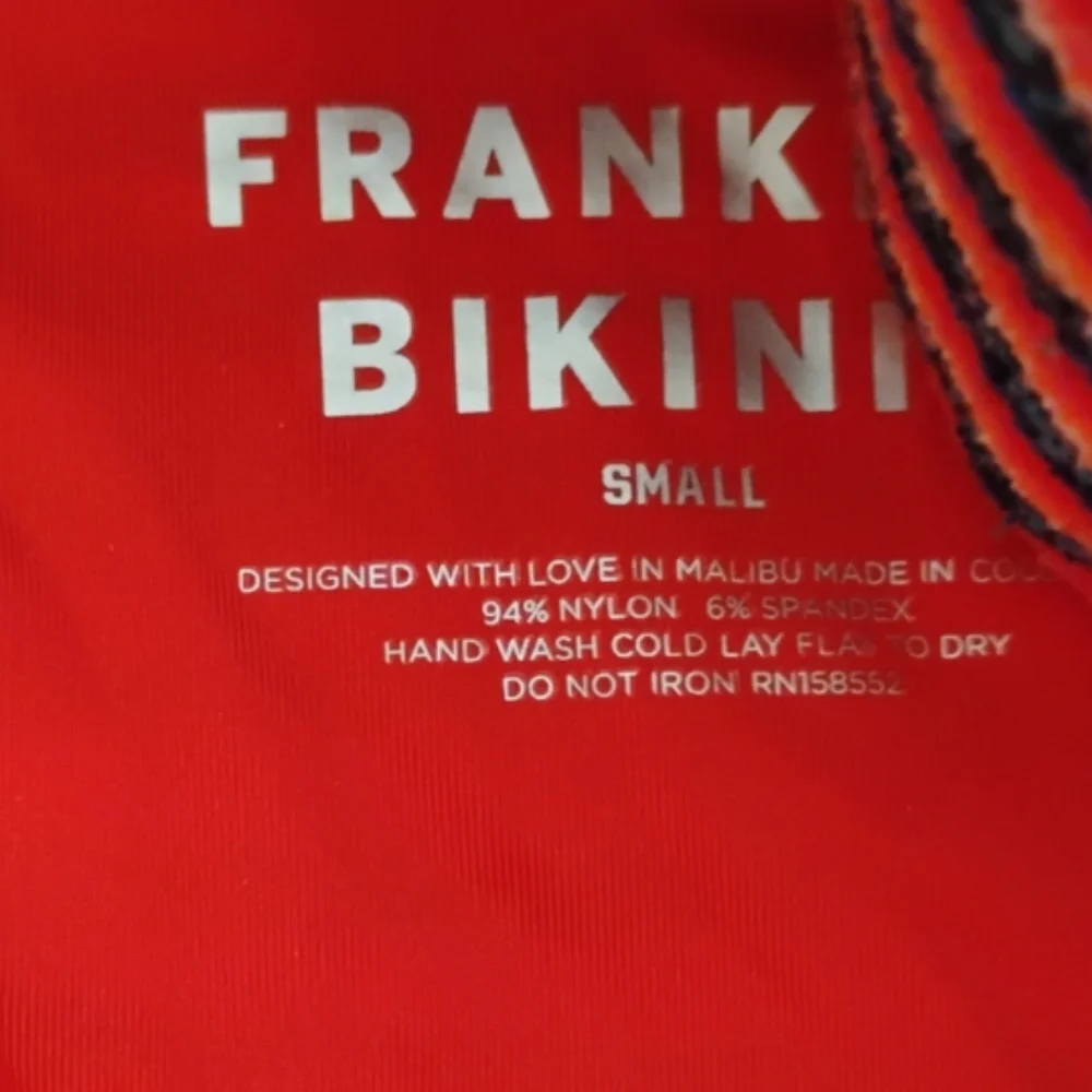Frankies Bikinis Sunset Stripe Terrycloth Bikini Bottom Sz S